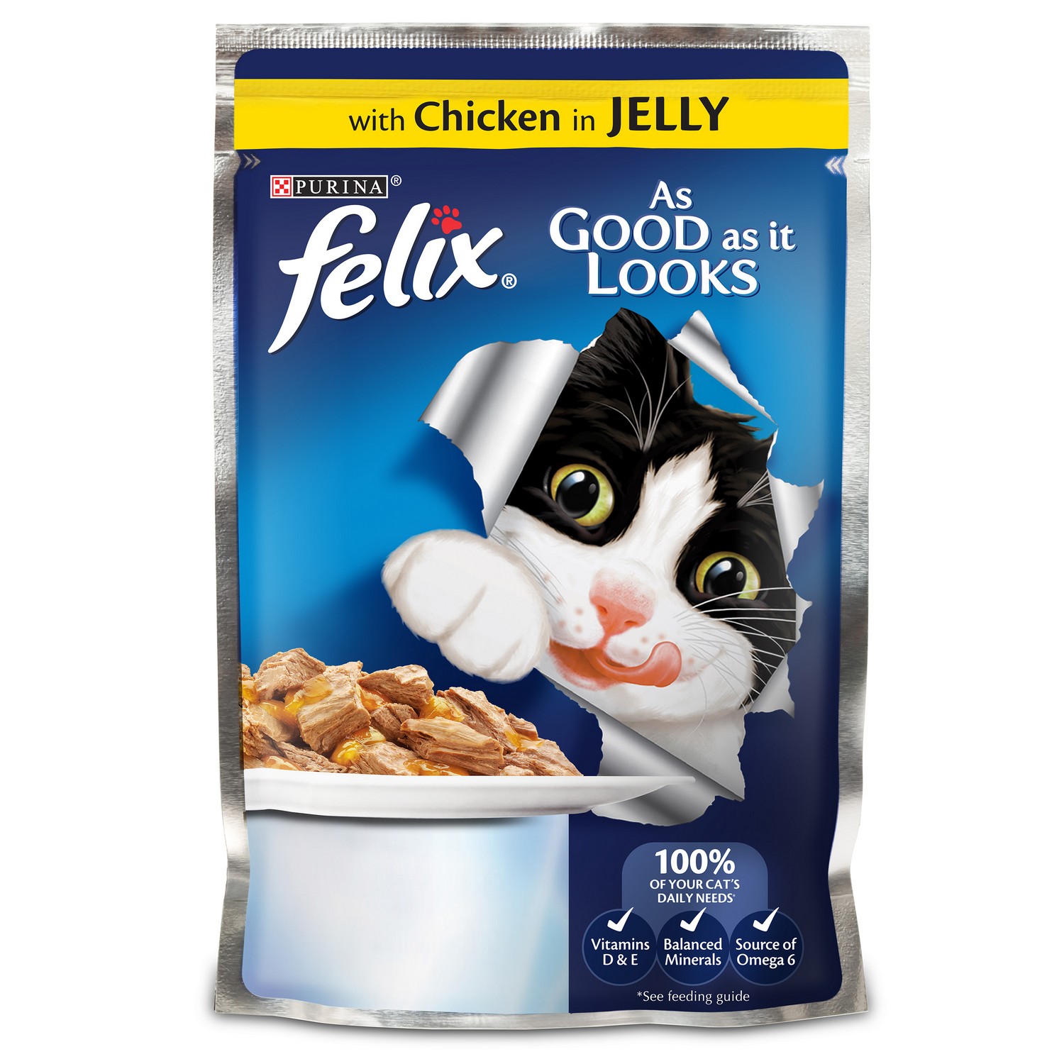 Purina Felix Cat Food With Chicken In Jelly 100 Gm MercatCo