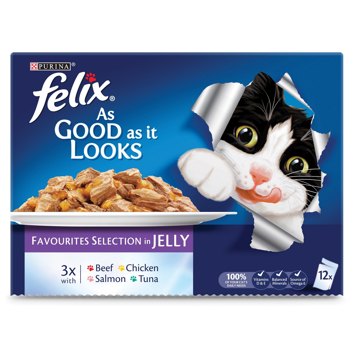 Purina Felix Cat Food Favorites Selection 100 Gm x 12